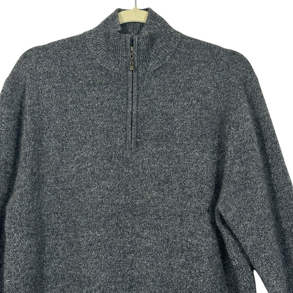 QI CASHMERE QUARTER ZIP SWEATER SIZE LARGE - Picture 5 of 12